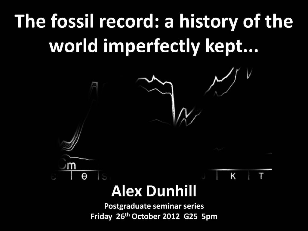 Some examples of presentations by the team